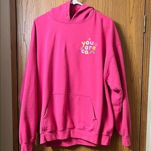 Pink Graphic sweatshirt with Positive Message